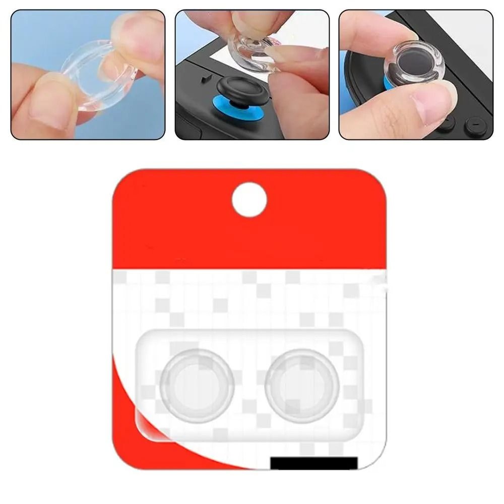 IINE Transparent Thumb Grip Caps For Nintendo Switch 2 Protective Joystick Covers With Soft Silicon 5