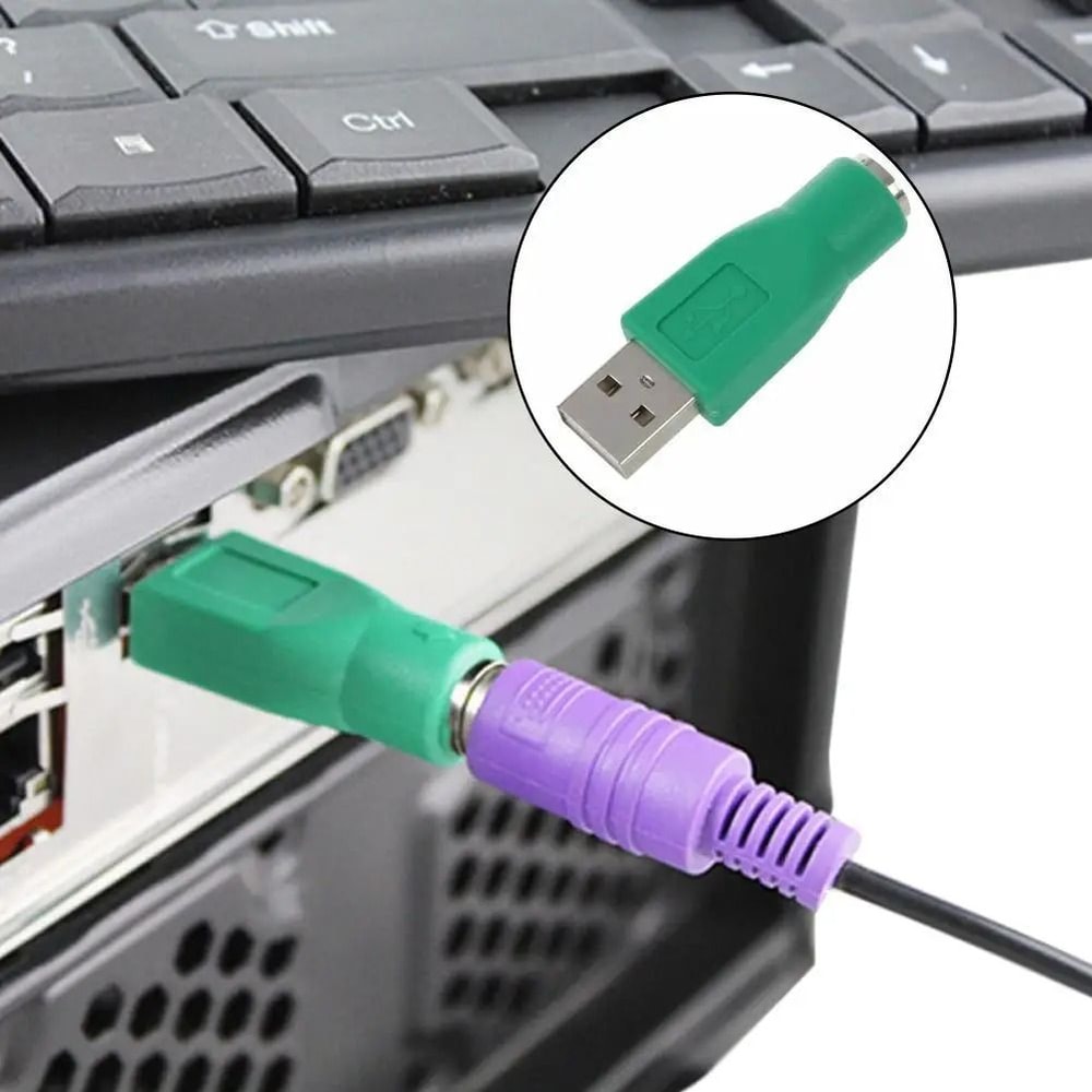 USB Female To PS2 Male Mouse And Keyboard Converter Adapter For Legacy Computer Systems 1