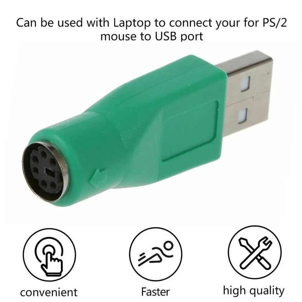 USB Female To PS2 Male Mouse And Keyboard Converter Adapter For Legacy Computer Systems 4