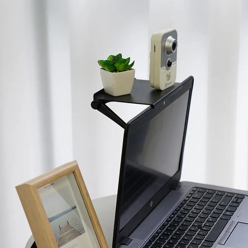 Adjustable TV Screen Top Shelf And Computer Monitor Riser Desktop Storage Stand For Media Players A 3