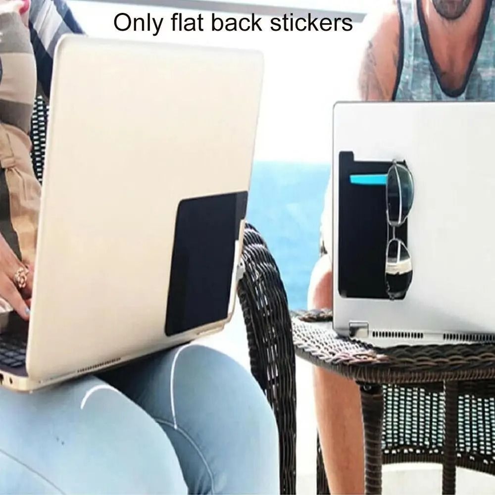 Laptop External Adhesive Storage Sleeve Universal BackMount Pocket For Hard Drives Mice And Tech Ac 3