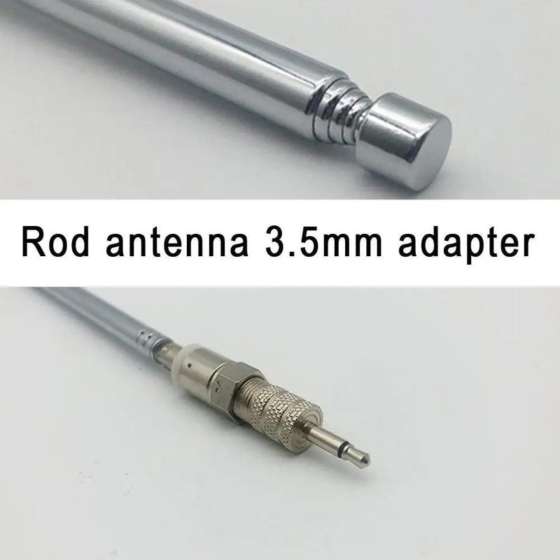 HighFidelity 76cm Telescopic DABFM Radio Antenna Universal 4Piece Aerial Set With MultiAdapter Log 4