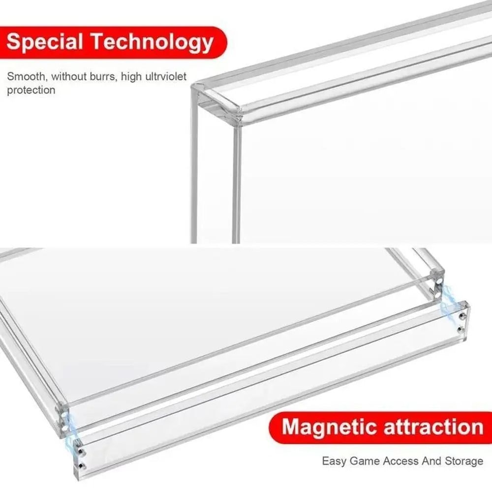 Switch 2 Magnetic Acrylic Game Card Display Case HighTransparency Dustproof Storage Box 0