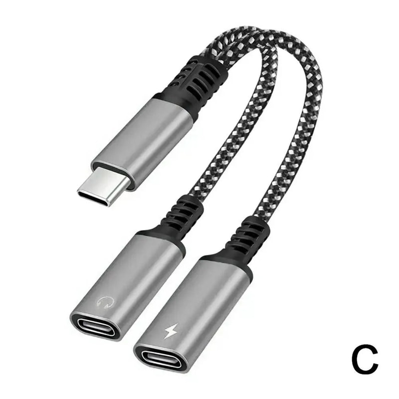 60W PD OTG 2in1 Dual USBC Audio And Fast Charging Adapter For IPhone 1615 And Samsung S24S23 6