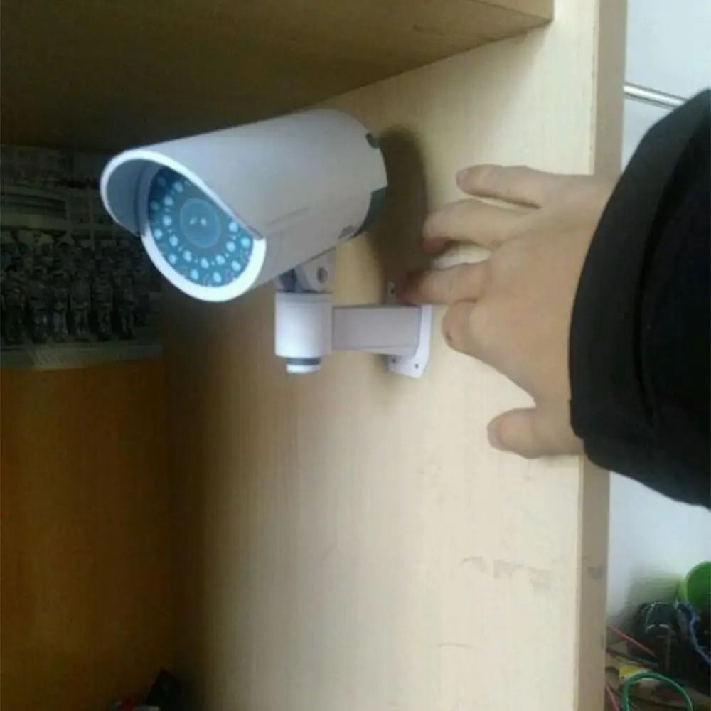Realistic DIY Dummy Surveillance Camera Waterproof IndoorOutdoor Fake CCTV With LED Flashing Light 3