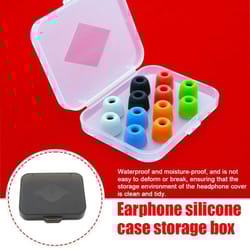 ultra-compact transparent ear tip storage case | dustproof silicone & memory foam protector