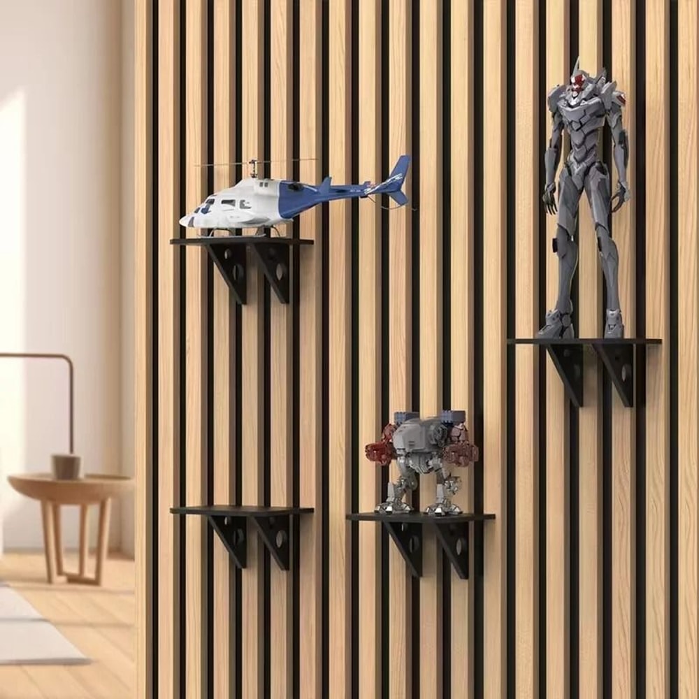 NonPerforated SoundAbsorbing Board Bracket DrillFree Floating Shelf For Acoustic Panels Studio Eq 0