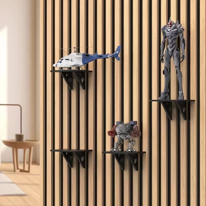 NonPerforated SoundAbsorbing Board Bracket DrillFree Floating Shelf For Acoustic Panels Studio Eq 0