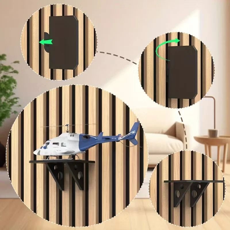 NonPerforated SoundAbsorbing Board Bracket DrillFree Floating Shelf For Acoustic Panels Studio Eq 1