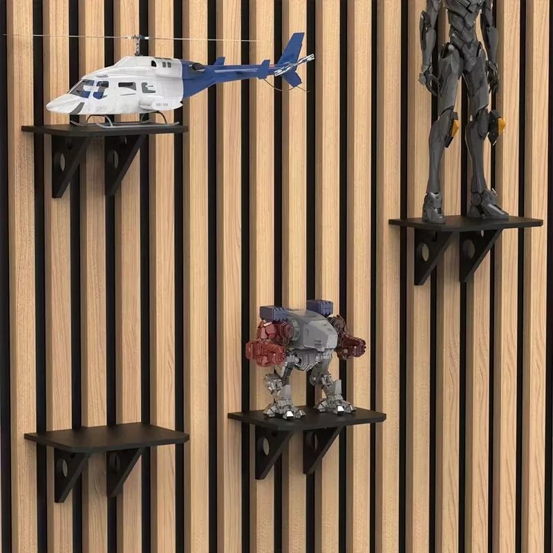 NonPerforated SoundAbsorbing Board Bracket DrillFree Floating Shelf For Acoustic Panels Studio Eq 3