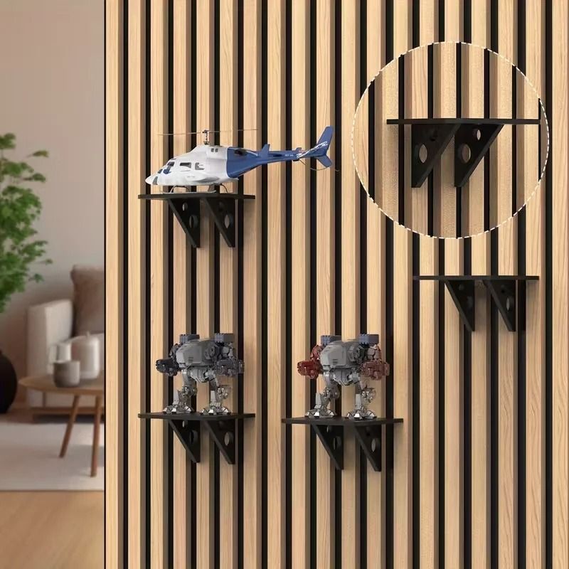 NonPerforated SoundAbsorbing Board Bracket DrillFree Floating Shelf For Acoustic Panels Studio Eq 4