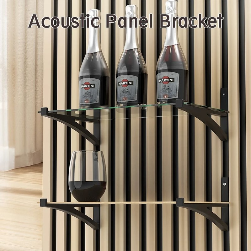 SoundAbsorbing Board Shelf Brackets Set Of 2 HighStability Acoustic Panel Mounting Hardware 0
