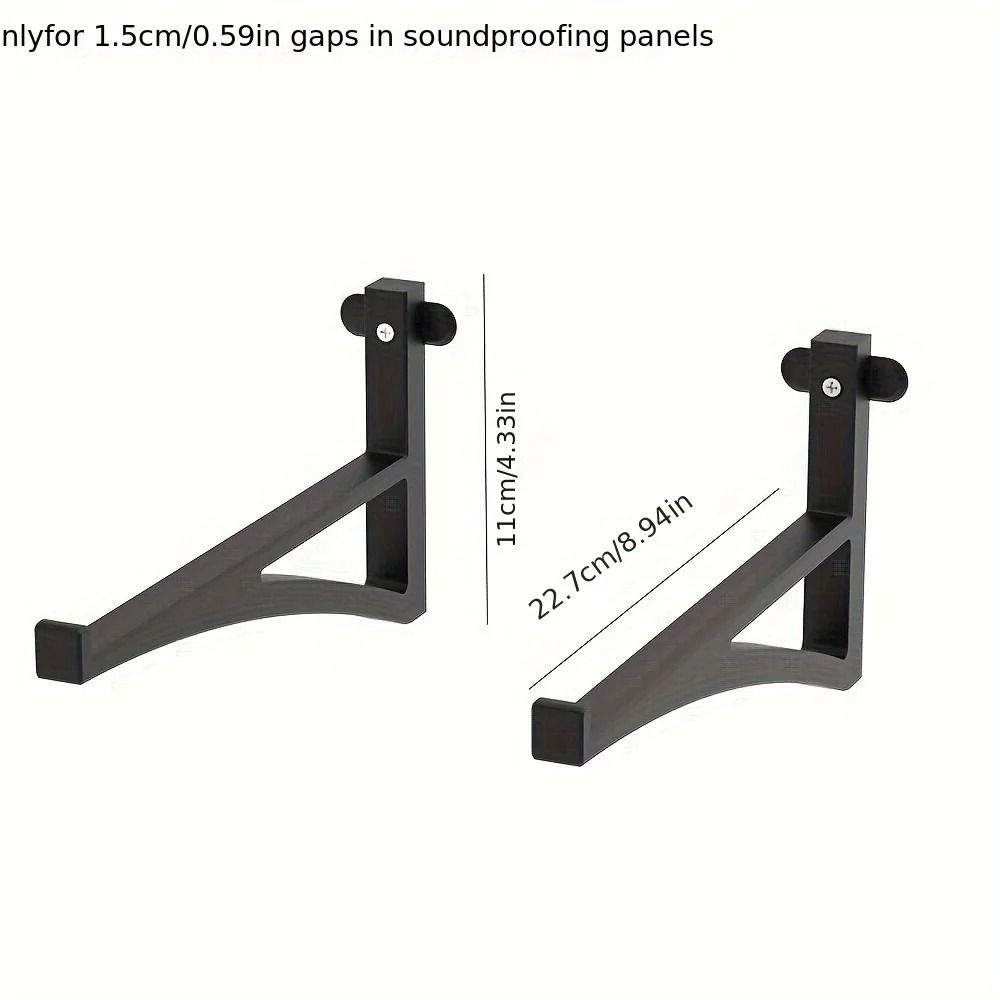SoundAbsorbing Board Shelf Brackets Set Of 2 HighStability Acoustic Panel Mounting Hardware 6