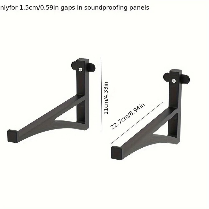 SoundAbsorbing Board Shelf Brackets Set Of 2 HighStability Acoustic Panel Mounting Hardware 6