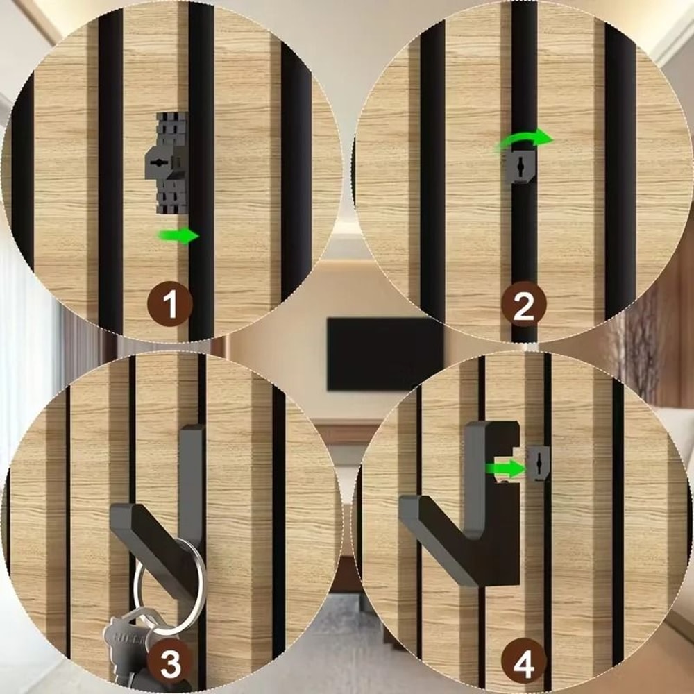 Acoustic Panel Clothing Utility Hooks Set Of 4 DrillFree Storage Solution For Home Studios Offic 3