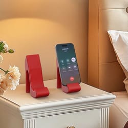 high-heel sculptural phone stand | durable resin-finish desktop cradle & smartphone holder