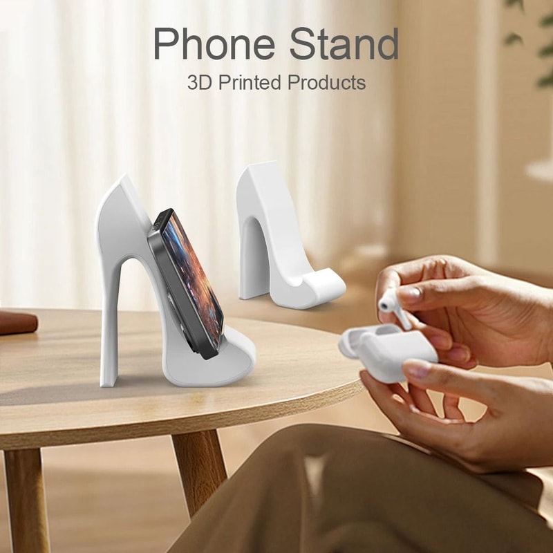 HighHeel Sculptural Phone Stand Durable ResinFinish Desktop Cradle Smartphone Holder 6