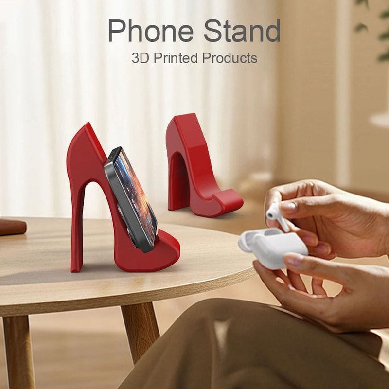 HighHeel Sculptural Phone Stand Durable ResinFinish Desktop Cradle Smartphone Holder 8