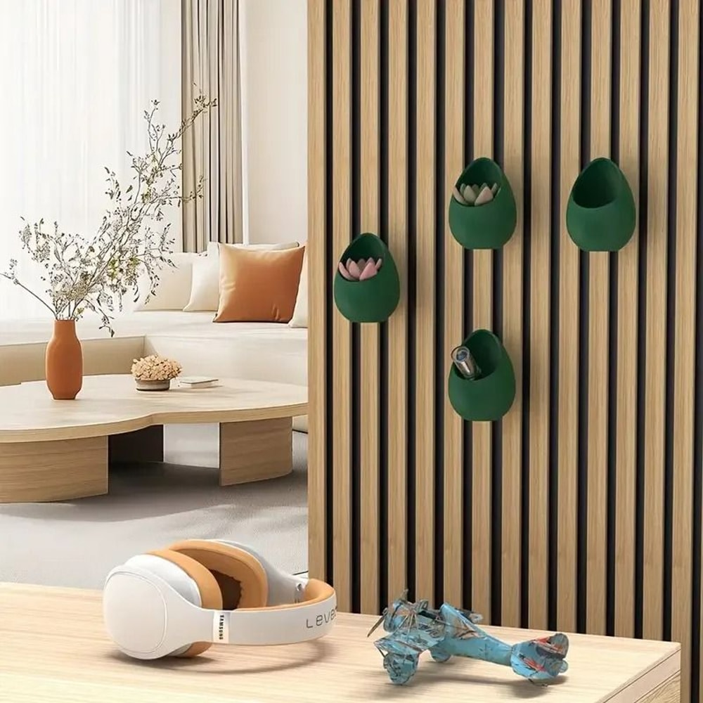 Acoustic Panel Integrated Planting Tray HighFidelity NoDrill Display Shelf For Studios Modern Off 3