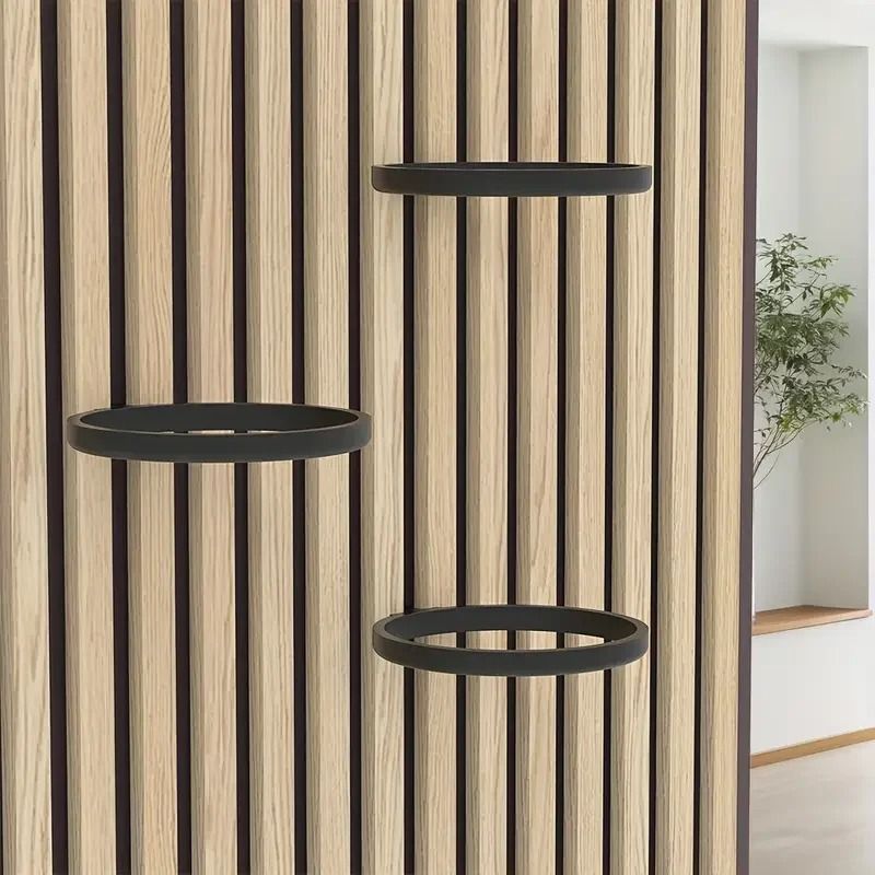 Acoustic Panel Plant Rings Set Of 2 NoDrill Suspended Greenery Support For Studios Offices 2