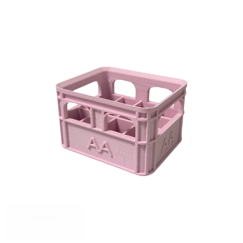 Industrial Retro AA Battery Crate HighStability Miniature Storage Basket Desktop Technical Decor 6