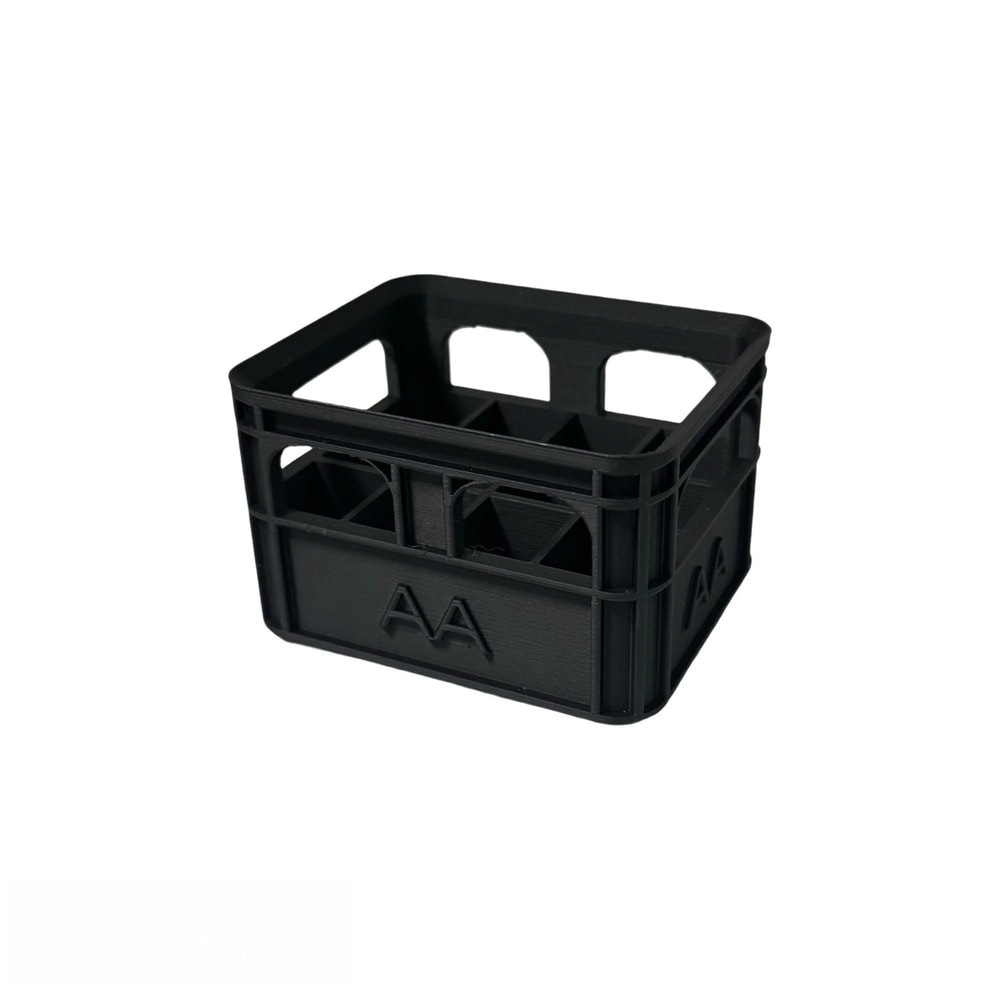 Industrial Retro AA Battery Crate HighStability Miniature Storage Basket Desktop Technical Decor 7