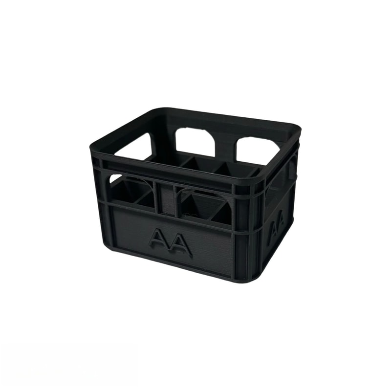 Industrial Retro AA Battery Crate HighStability Miniature Storage Basket Desktop Technical Decor 7