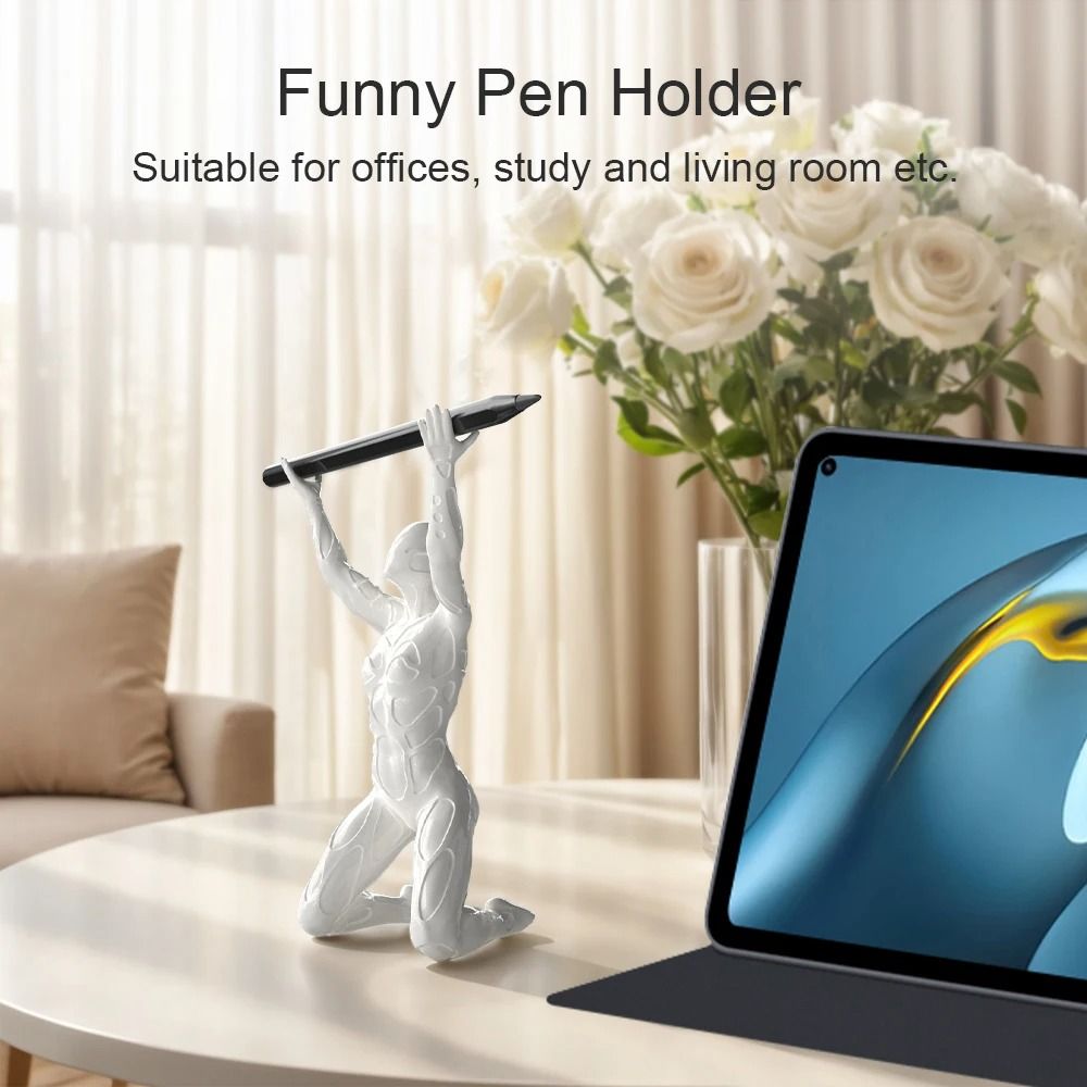 The King Kneeling Pen Holder HighFidelity Desktop Sculpture Narrative Stationery Display 1