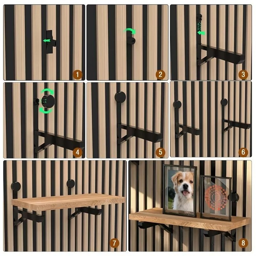 HeavyDuty Acoustic Panel Brackets Set Of 4 HighStability DrillFree Mounting For Professional Studi 5