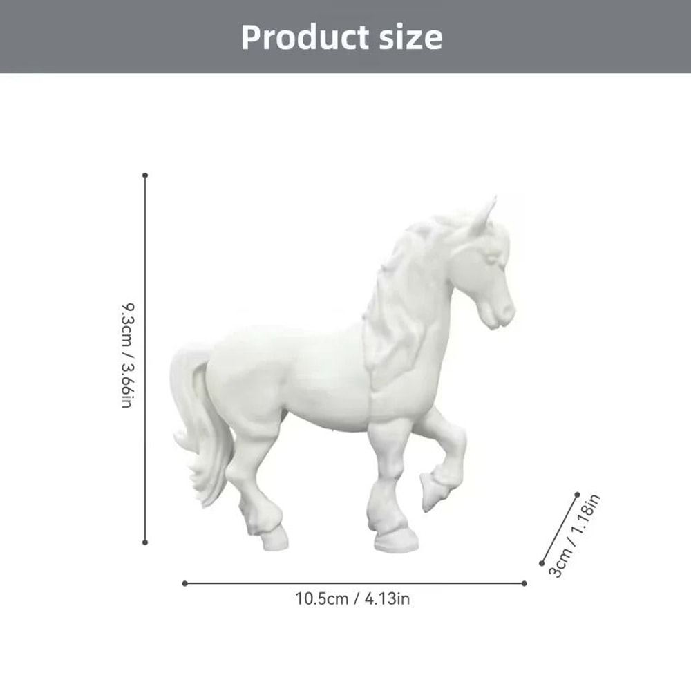 Minimalist Equestrian Sculpture HighFidelity Sculptural Desktop Decor Modern Home Gallery Accent 5