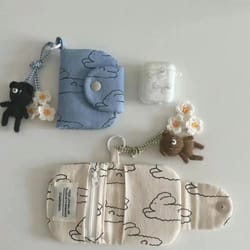 floral korean-fashion student wallet | high-fidelity boutique coin purse & portable card storage gallery