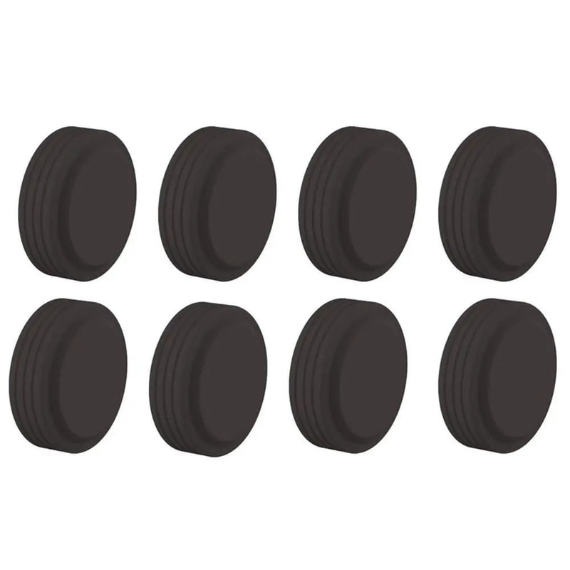 8Pack Silicone Luggage Wheel Protectors Acoustic NoiseReduction Rings For Professional Travel Gear 7