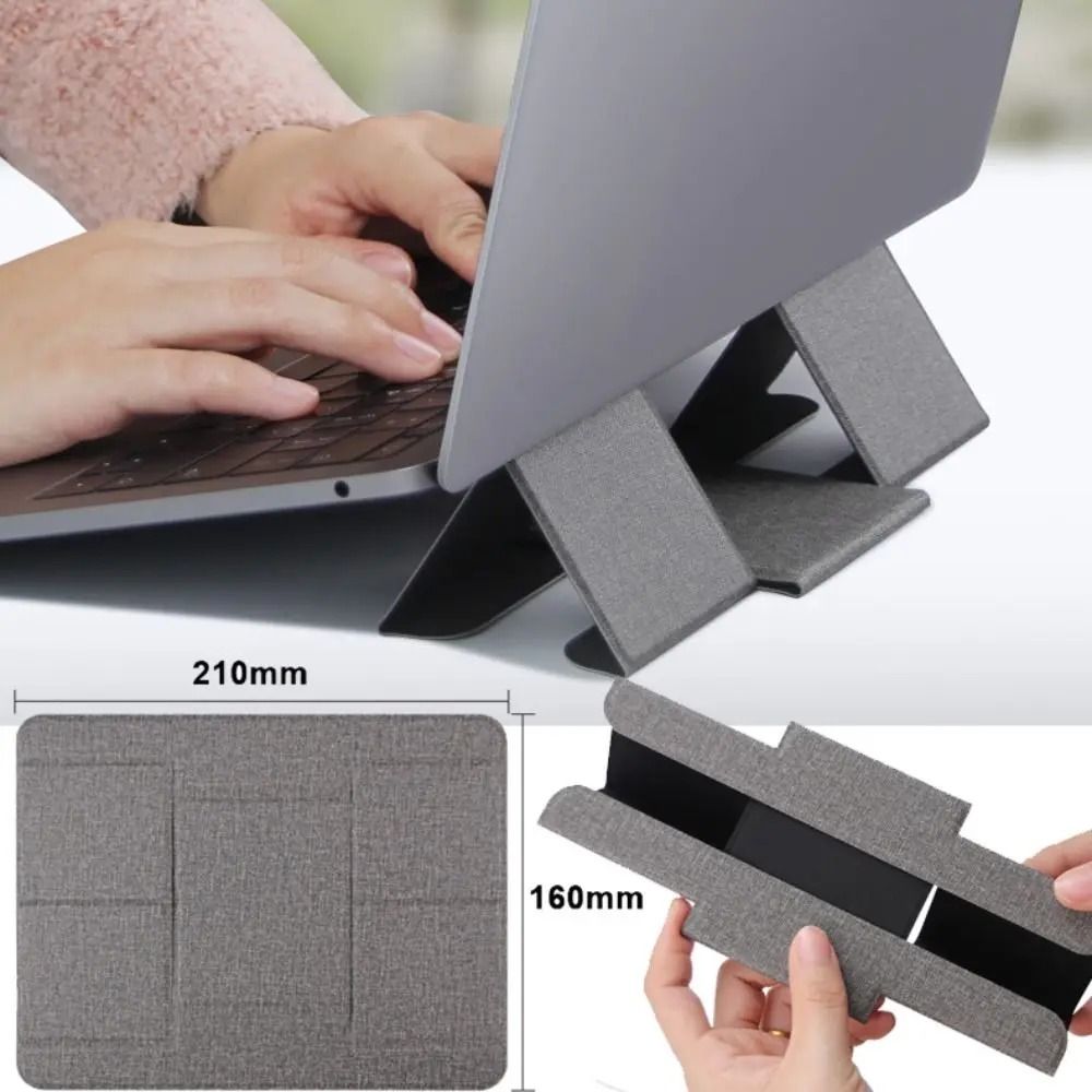 UltraSlim Folding Laptop Stand Professional Ergonomic PU Bracket For 12516 Inch Devices 0