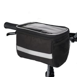 reflective handlebar storage bag | high-fidelity 1.5l front tube pannier & professional gear basket