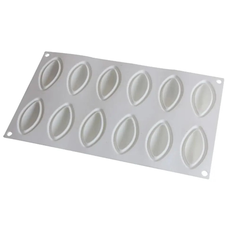 Artisan 12Cavity Quenelle Silicone Mold HighFidelity Professional Mousse Form Culinary Decorating 1