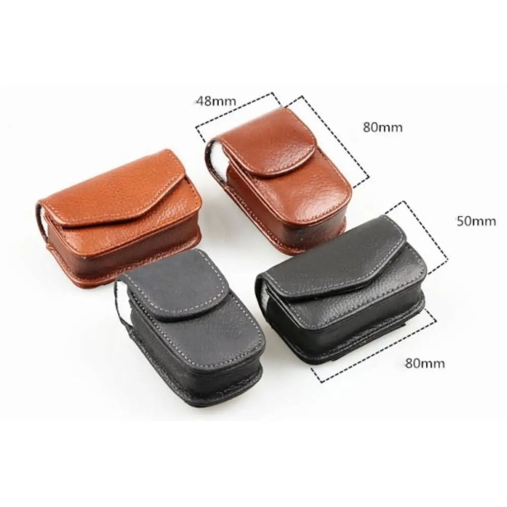 Wearable PU Leather Glasses Case HighFidelity Portable BeltMount Storage Professional Folding Gal 5