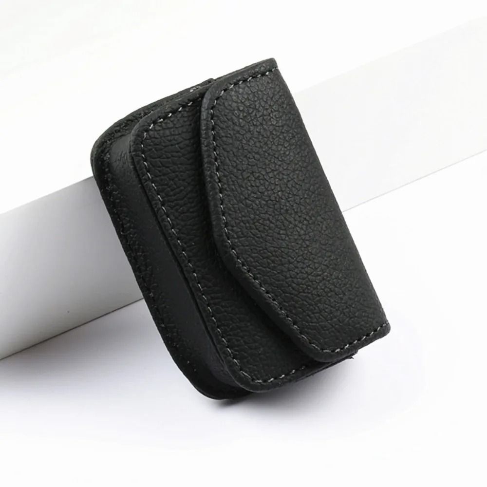 Wearable PU Leather Glasses Case HighFidelity Portable BeltMount Storage Professional Folding Gal 7