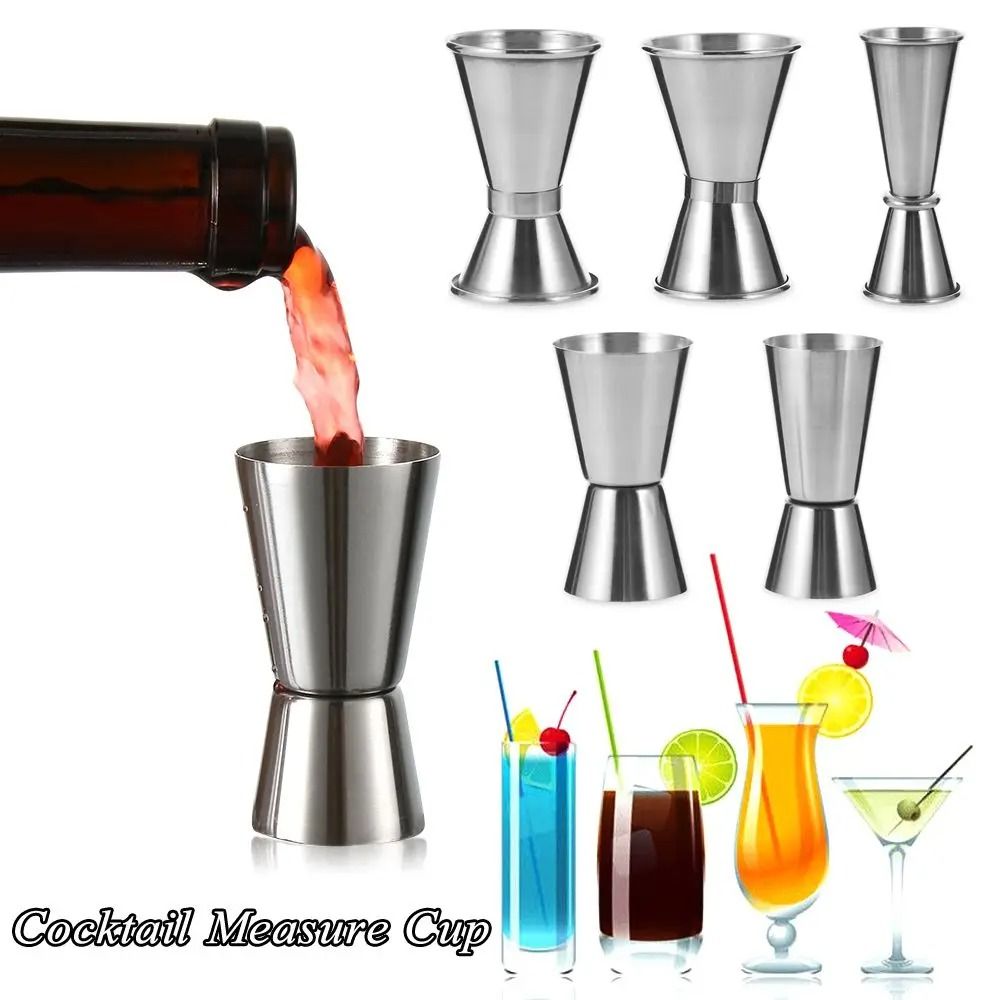 Stainless Steel Dual Shot Jigger Professional HighFidelity Cocktail Spirit Measure Gallery 1