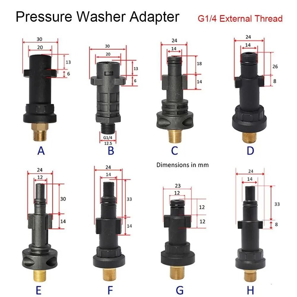 Pressure Washer Foam Lance Adapter HighFidelity G14 Quick Connector Professional External Thread 0