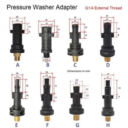 pressure washer foam lance adapter | high-fidelity g1/4 quick connector & professional external thread tech
