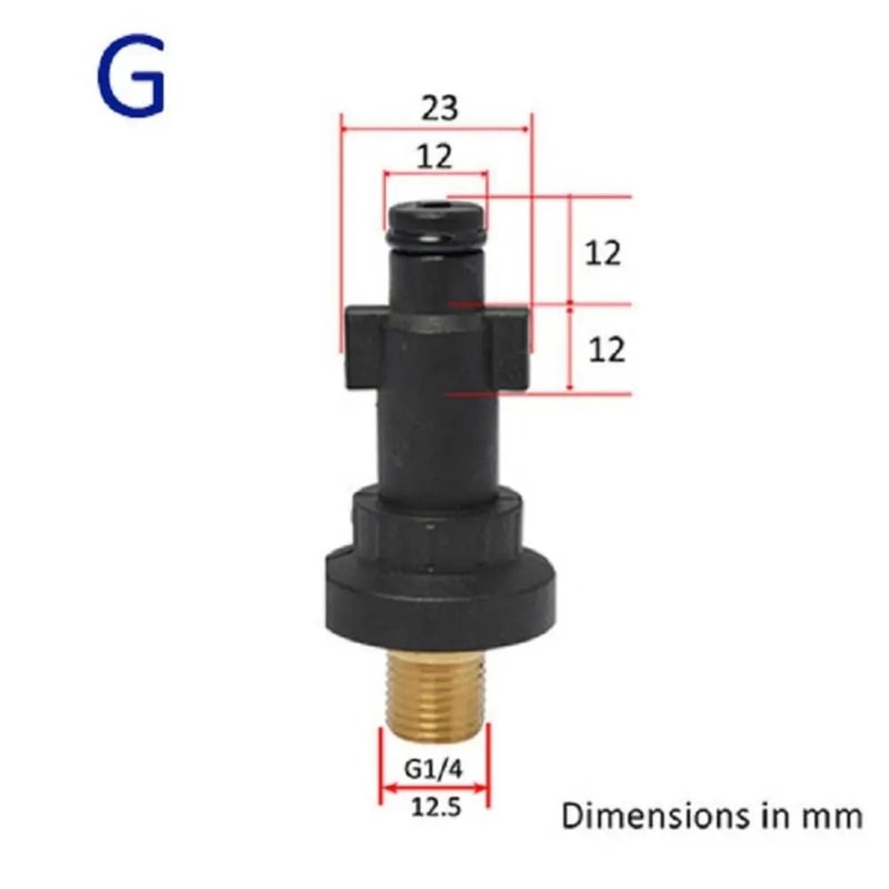 Pressure Washer Foam Lance Adapter HighFidelity G14 Quick Connector Professional External Thread 1