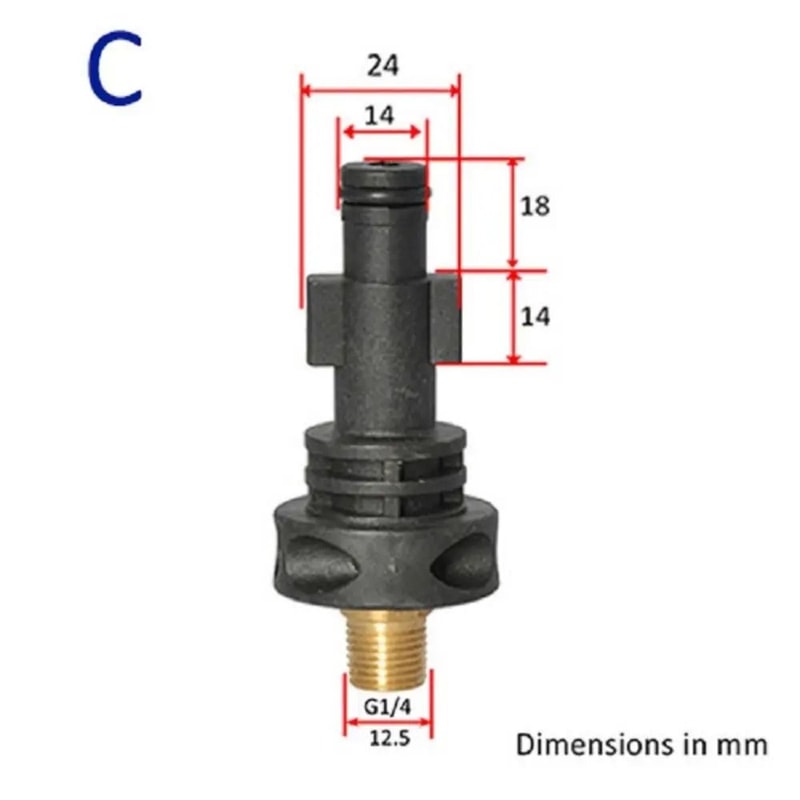 Pressure Washer Foam Lance Adapter HighFidelity G14 Quick Connector Professional External Thread 3