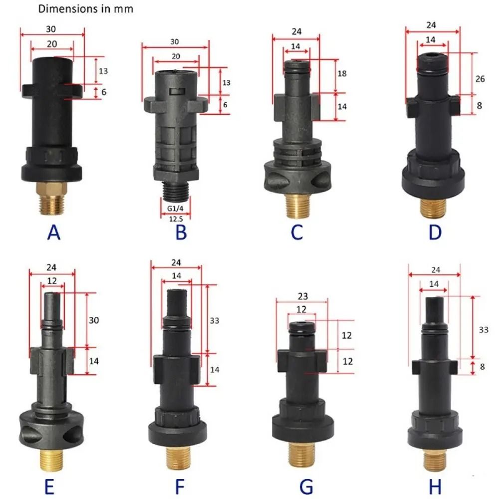 Pressure Washer Foam Lance Adapter HighFidelity G14 Quick Connector Professional External Thread 5