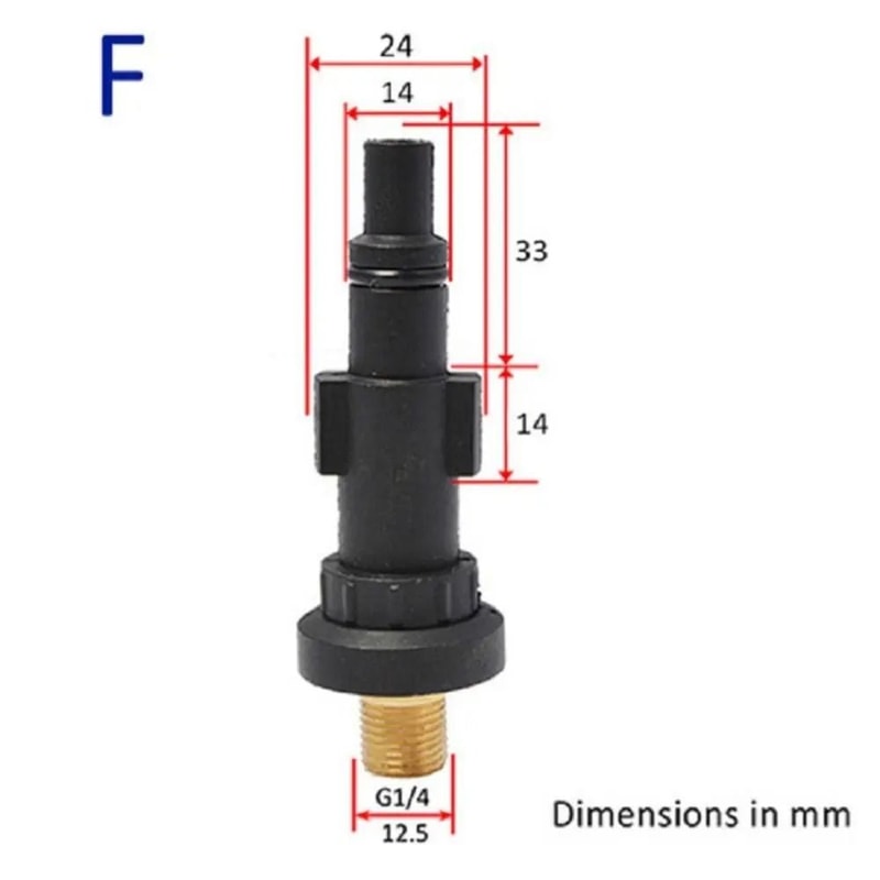 Pressure Washer Foam Lance Adapter HighFidelity G14 Quick Connector Professional External Thread 11