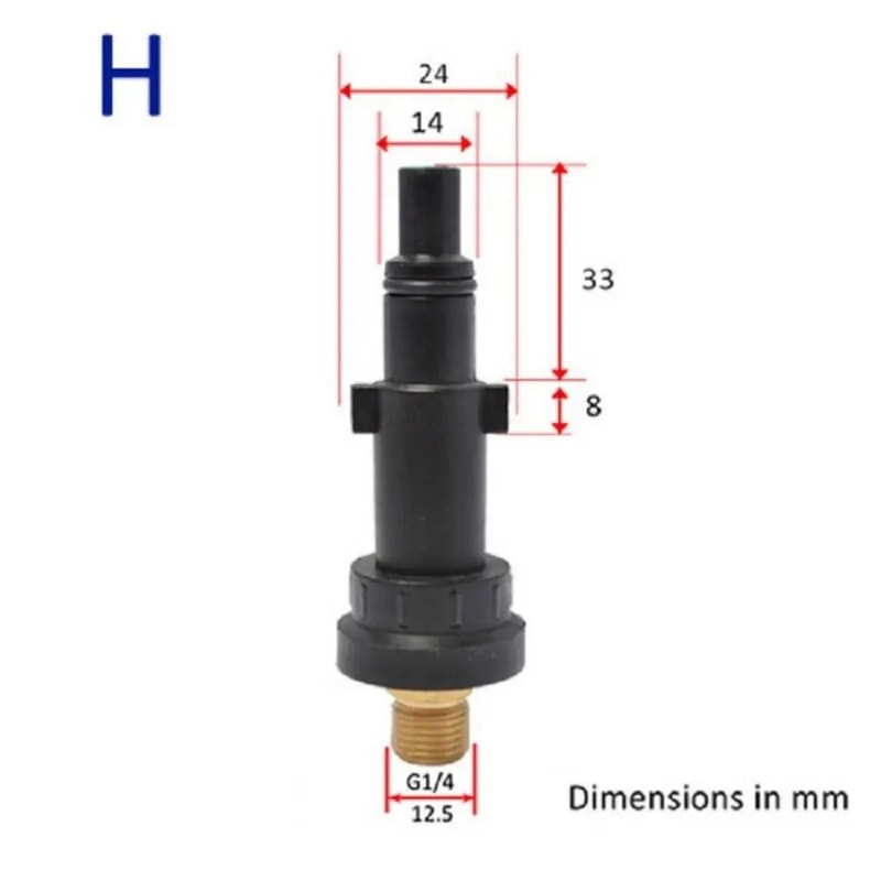 Pressure Washer Foam Lance Adapter HighFidelity G14 Quick Connector Professional External Thread 13