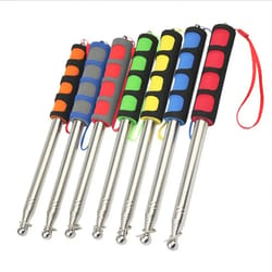 telescopic flagpole gallery | high-fidelity 2m stainless steel banner staff & technical pointer logic