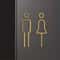 Architectural Brass Toilet Signage HighFidelity Male Female Door Labels With Professional Gold Fi 0