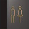 Architectural Brass Toilet Signage HighFidelity Male Female Door Labels With Professional Gold Fi 0
