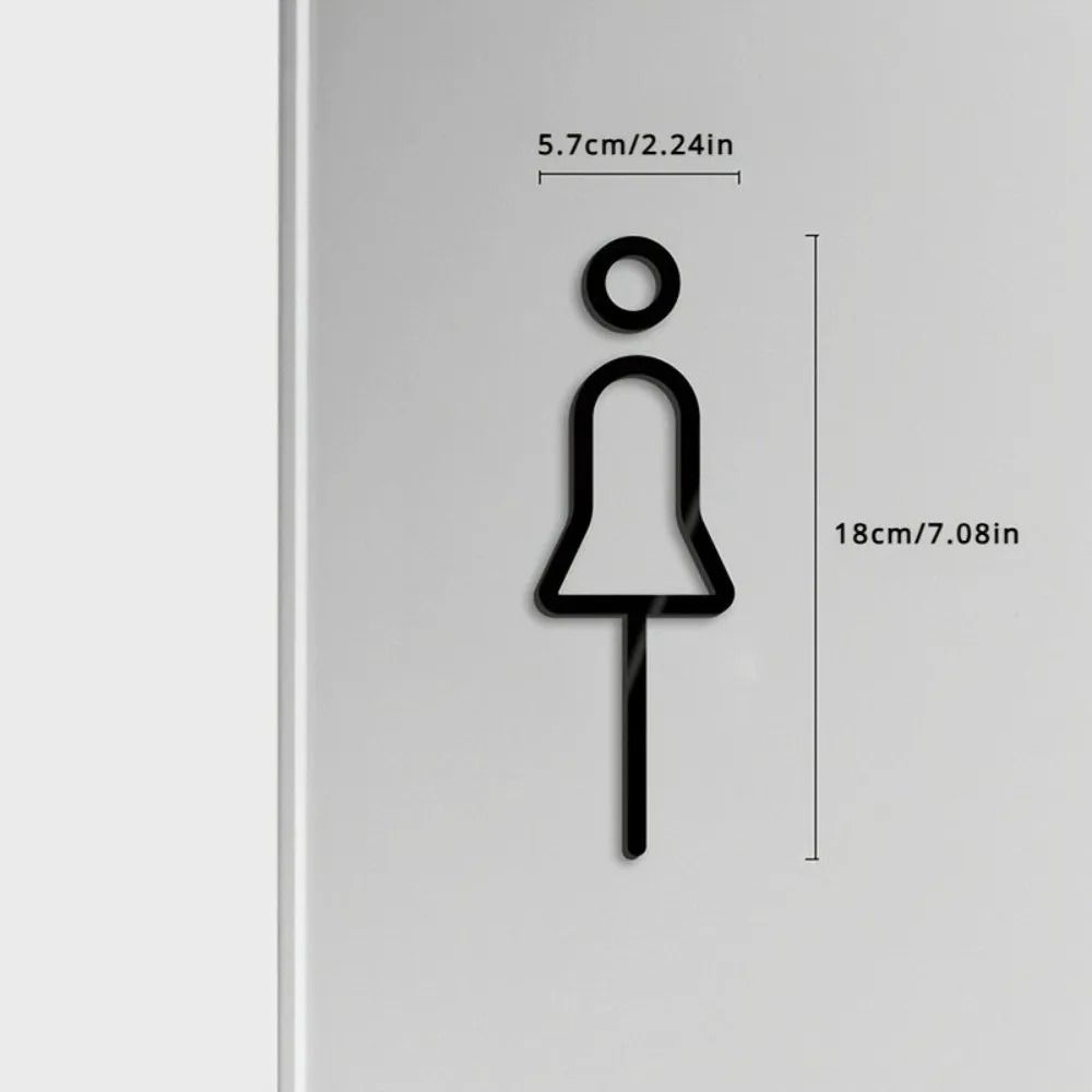 Architectural Brass Toilet Signage HighFidelity Male Female Door Labels With Professional Gold Fi 4