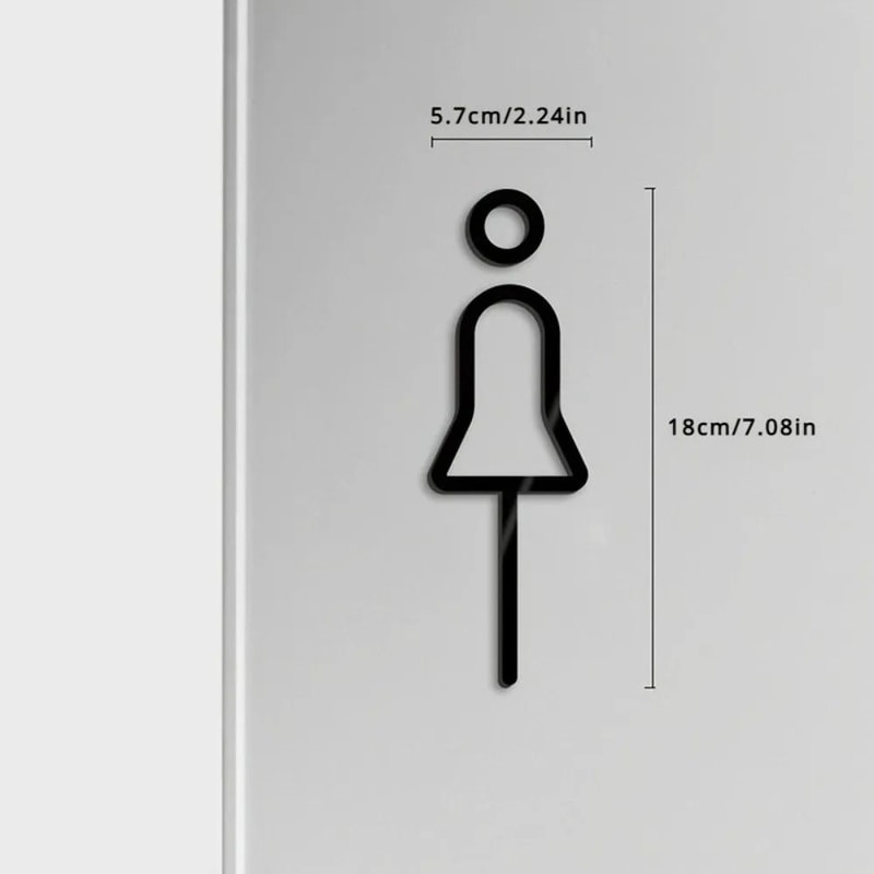 Architectural Brass Toilet Signage HighFidelity Male Female Door Labels With Professional Gold Fi 4